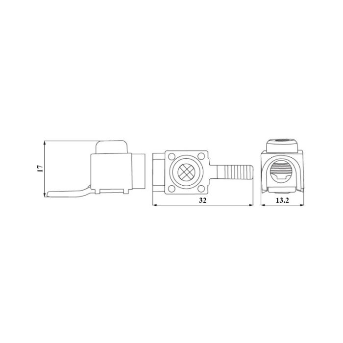 Ввідна клема АСКО-УКРЕМ VK25-1 80A 25mm2 Pin-15мм 400V AC
