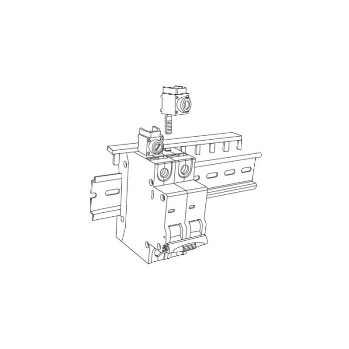 Ввідна клема АСКО-УКРЕМ VK25-1 80A 25mm2 Pin-15мм 400V AC