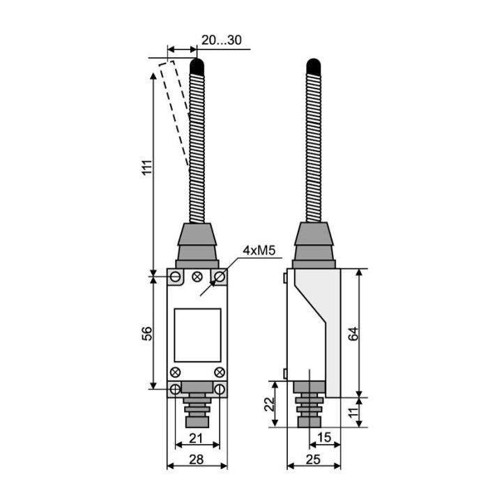 Кінцевий вимикач АСКО-УКРЕМ MЕ-9101 1NO+1NC