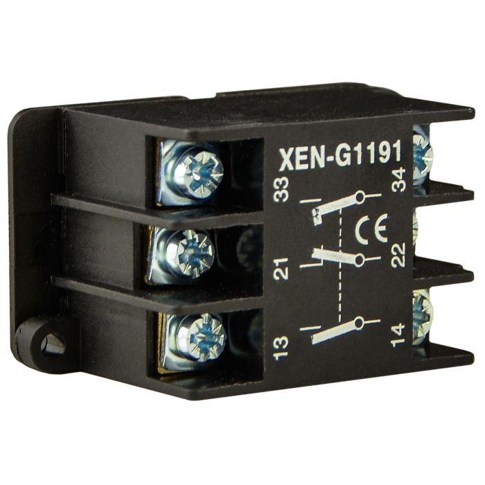 Блок- контакт XEN-G1191 до тельферних постів XAL-B3, 1NO+1NC+1NO на 2 швидкості