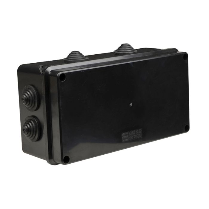 Розподільча коробка АСКО-УКРЕМ 200x100x70 UAtmo Jet Black IP65 чорна