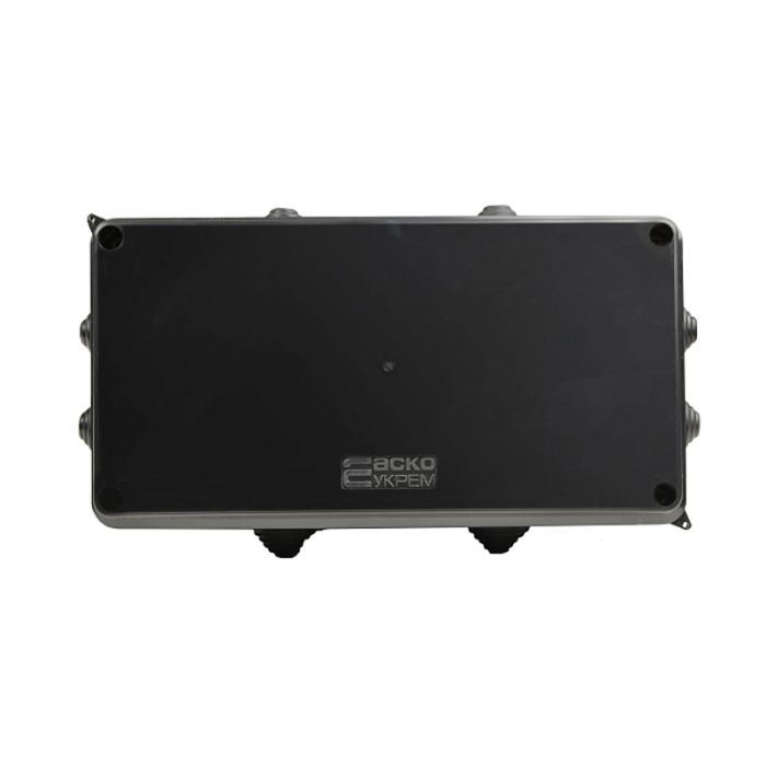 Розподільча коробка АСКО-УКРЕМ 200x100x70 UAtmo Jet Black IP65 чорна