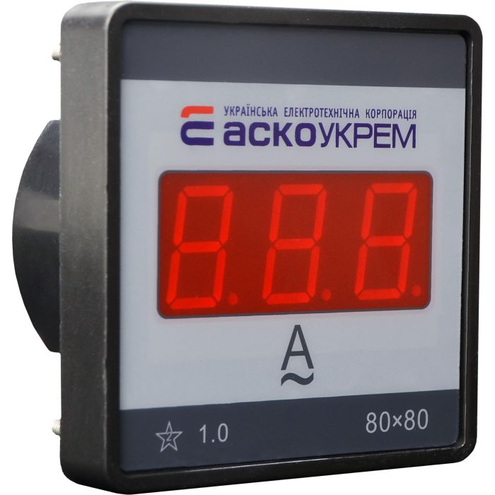 Цифровий амперметр АСКО-УКРЕМ AС 30А 80х80 (ЦА-8 LBN)