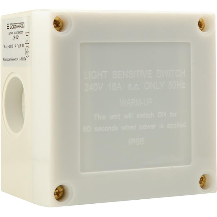 Датчик освітленості АСКО-УКРЕМ ДР-321 16А (3кВт) IP66